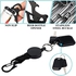 3 Pcs Retractable Keychain, Heavy Duty Carabiner Badge Holder, Tactical ID Badge Reel Clips Holder with 23.6 Inch Steel Retractable Cord for Hanging ID Card Name Key Chain (Black)