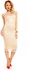 DIVA LONDON Beige Cotton Special Occasion Dress For Women