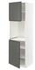 METOD خزانة عالية لفرن مع بابين/أرفف, أبيض/Voxtorp رمادي غامق, ‎60x60x200 سم‏ - IKEA