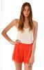 The Hipster Bead Scalloped Shorts Orange Small