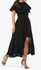 Black Ruffle Top Maxi Dress