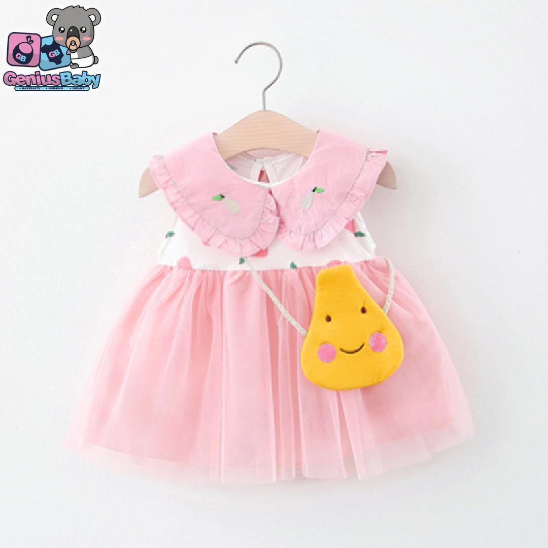 Genius Baby House 3m-3y Girl Cotton Dress C2020 - 4 Sizes (Pink)