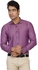 D'Indian CLUB Premium Cotton Men's Full Sleeve Formal, Festive Pink Self Design Shirt Size XL