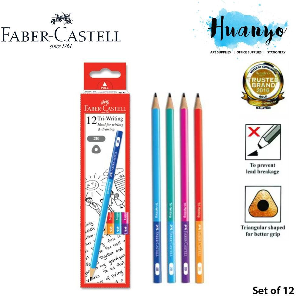 Faber-Castell Tri Writing 2B Pencil (Box of 12) 311808