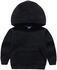 Baby Boys Girls Unisex Casual Hoodies Kids Plain Pocket Sweatshirt (BLACK, 8-9 Years)