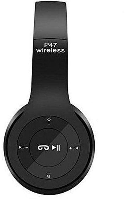 P47 Wireless Foldable Bluetooth Headphones Stereo, FM Radio Headset With TF Card Mic