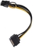 Zonic z1040 pci express power cable 15 pin sata male to 8 pin (6+2 pin) pci express female video card graphic 20cm - multi color