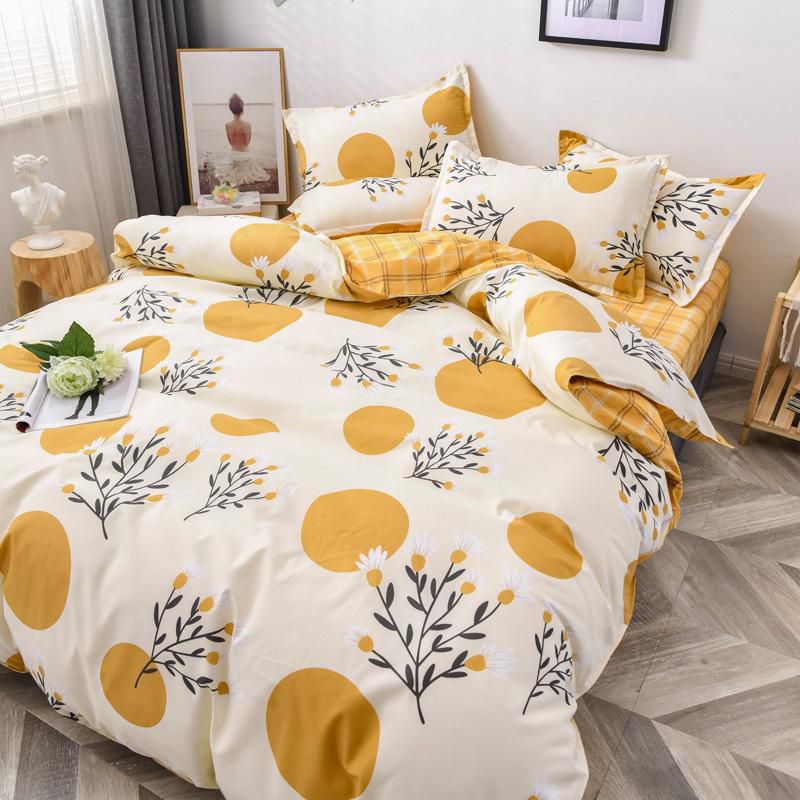 GTE 1.5m Simple Autumn and Winter Bed Sheet Quilt Cover (8 Colors)