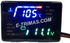 E-trimas 2 In 1 LED Digital Voltmeter Water Temperature Meter Voltage Gauge Display