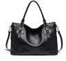 Bostanten Women's Large Vintage Soft Leather Designer Hand Bag Tote Shoulder Bag Black