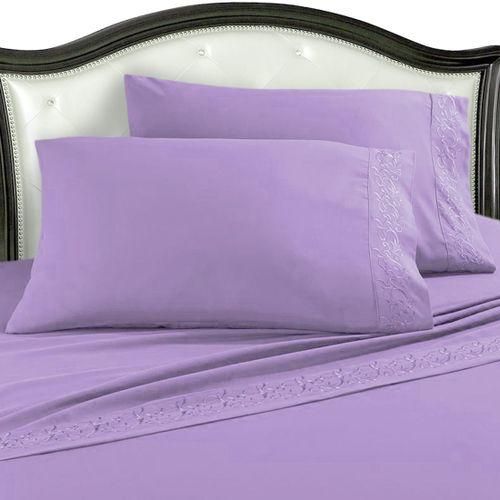 Generic Premium Comfort Bed Sheets Set, Light Purple Bed Sheets Queen