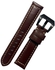 حزام ساعة جلد هجين 20 ملم متوافق مع Oraimo OSW18 - ساعة ذكية - بني داكن