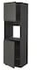 METOD خزانة عالية لفرن مع بابين/أرفف, أسود/Voxtorp رمادي غامق, ‎60x60x200 سم‏ - IKEA