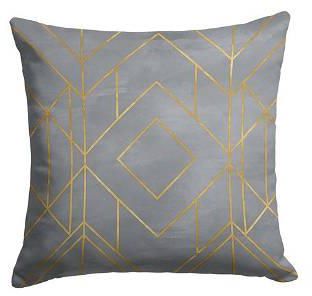 Golds Grey Cushion, Grey / Gold - AR41