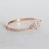 New Pattern Flowers Ring Plating Rose Gold Silver Color Micro Cubic Zirconia Tail Ring Fashion Women's Accessories Jewelry Gift