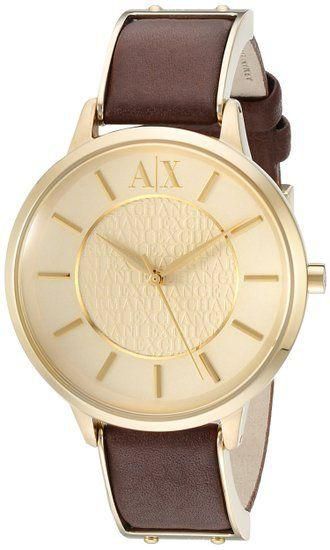 ARMANI EXCHANGE Olivia Three Hand Leather Watch - Brown - AX5310