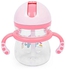 FSGS Pink Rikang 400ml Cartoon Print Drinking Straw Bottle Sippy Cup With Handles For Babies 29859