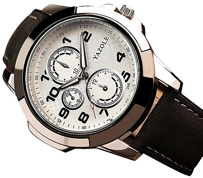 Louis Will Men's Fashion Luxury Jewelry Vintage Wristwatch Waterproof Leather Strap Sport Quartz Watch