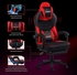 Gaming Chair Office Chair with Massage Computer Chair with Footrest Ergonomic Gamer Chair with Mat for Hardwood Floor,Red/Black