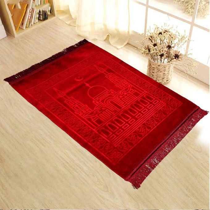 House Covers Industries Velvet Prayer Rug - Red 70x115 Cm