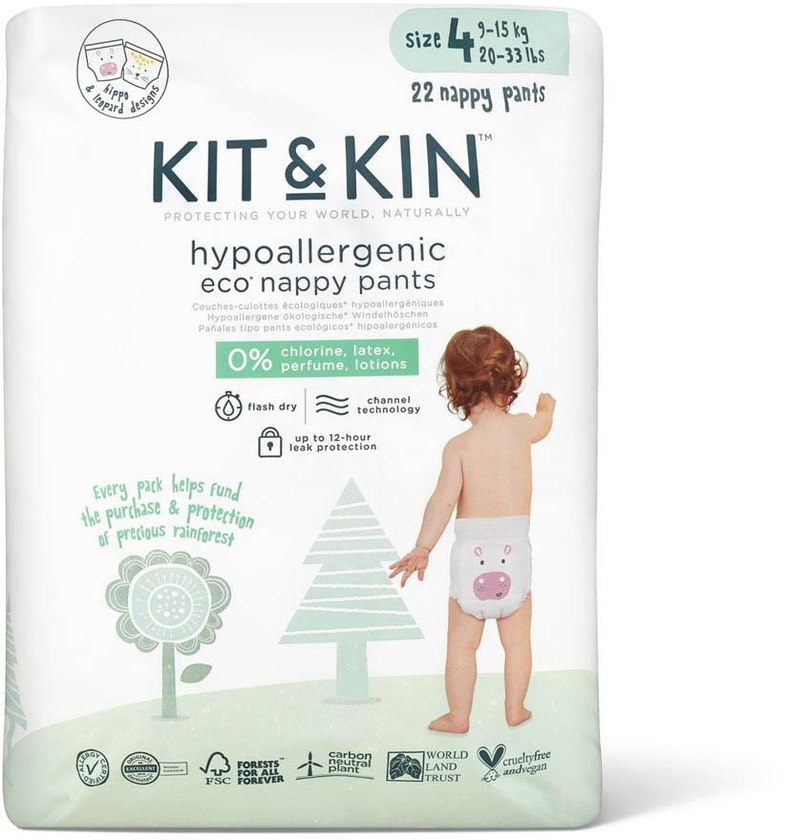 Kit & Kin - Eco Pull Ups Size 4 Maxi - 22 Pack- Babystore.ae