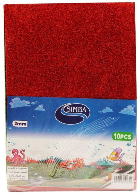 Simba EVA Foam Glitter -A4 – 10 Colors Sheets -