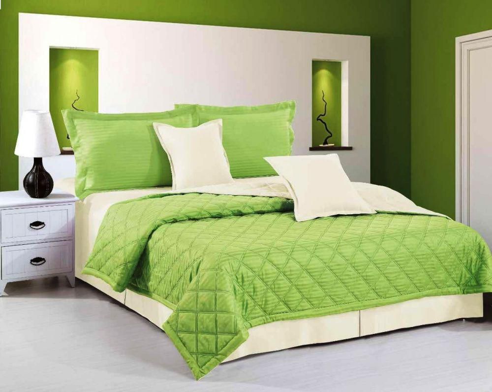 Hours Green Single Size (160 x 210 cm) Two Sided Compressed Comforter 4 Pieces Bedding Sets, HRS-4-13