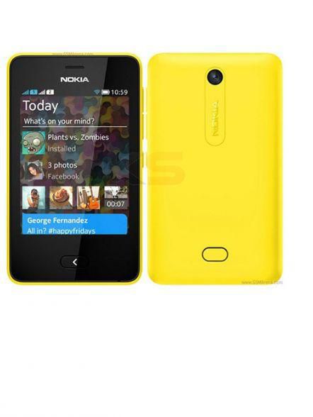 Nokia Asha 501 (Dual-SIM, Wi-Fi) Yellow Mobilephone