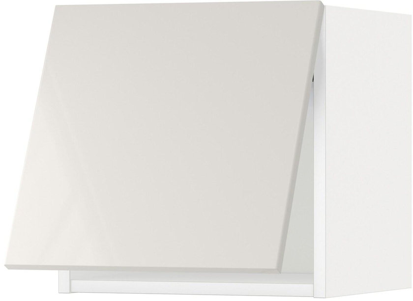 METOD Wall cabinet horizontal - white/Ringhult light grey 40x40 cm