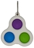 Key Chain Ring Simple Dimple Fidget Toys 3 Pops multicolour