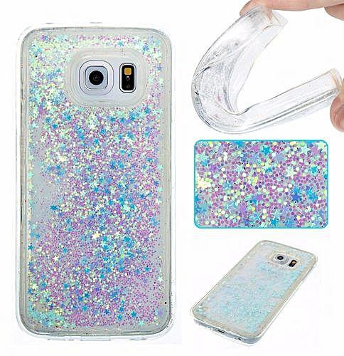 Generic Beauty Flowing Flower Soft TPU Back Cover Case For Samsung Galaxy S6 Edge (Multicolor)