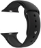 Apple Watch Band 42mm/44mm/45mm Silicone Sport Watch Strap Black