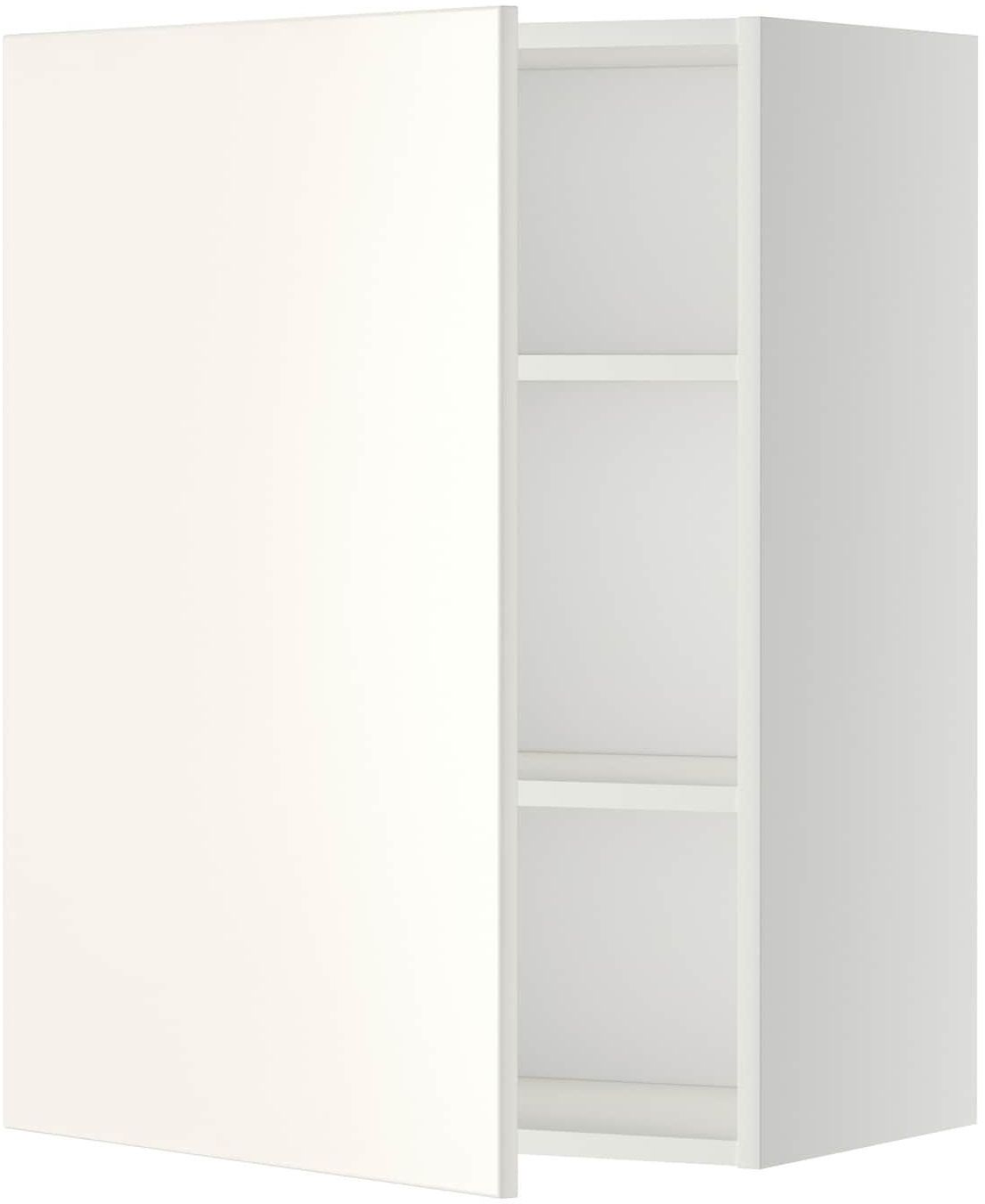 METOD Wall cabinet with shelves - white/Veddinge white 60x80 cm