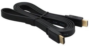 كابل مسطح HDMI بدقة عالية الوضوح أسود