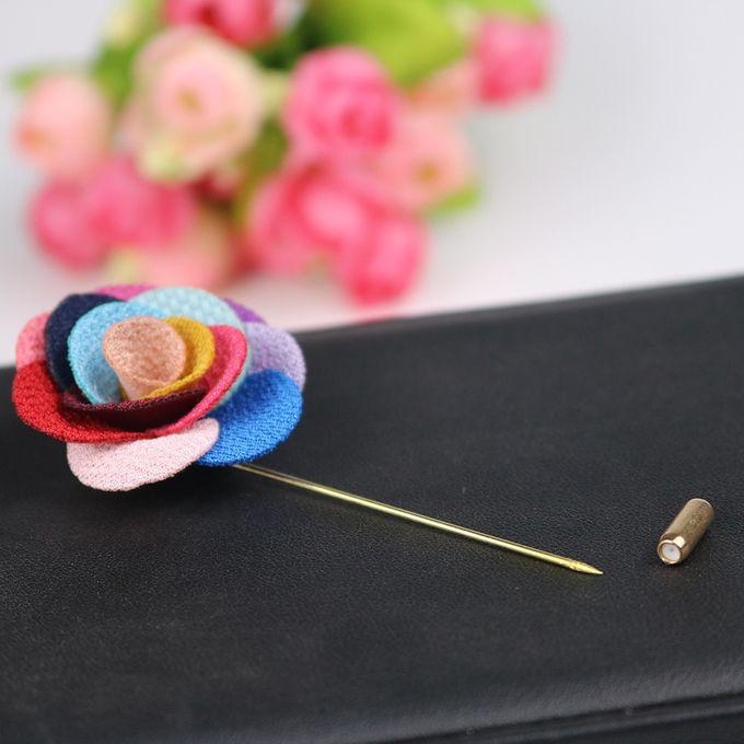 Rose Flower Floral Brooch Corsage Suit Accessories Lapel Pin