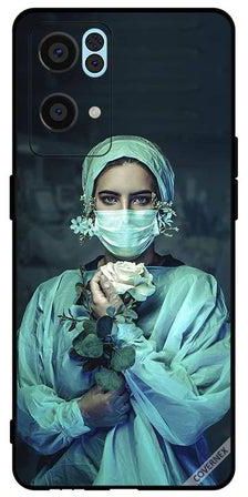 Protective Case Cover For Oppo Reno7 Pro 5G Nurse Holding Flower