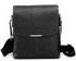 Polo High Grade Genuine Leather Men's Messenger Bag Classic Design Plaid Travel Cross Body Business Bag - Black