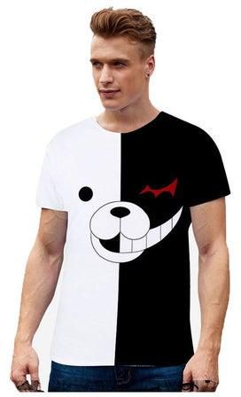 3D Bear Printed T-Shirt Black/White