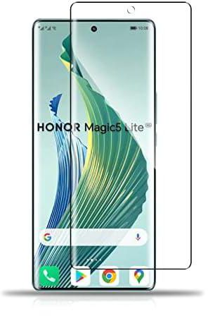 QULLOO 1 Piece Tempered Glass Screen Protector for Honor Magic 5 Lite 5G 9H Hardness [Ultra HD, Anti-Scratch] Screen Protector Film for Honor Magic5 Lite
