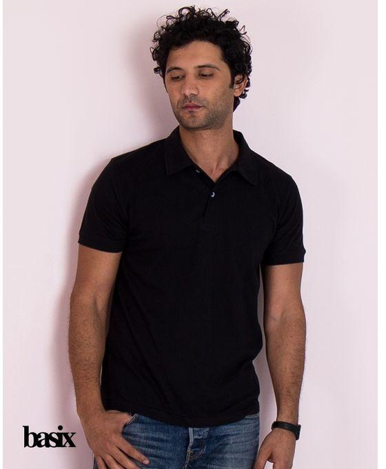 Basix Basic Polo Shirt - Black