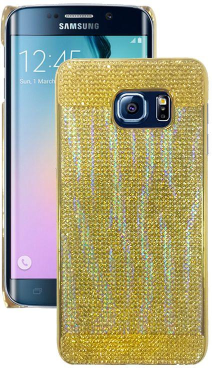 Samsung S6 edge plus Golden cover case with Screen Protector Full Crystal Lining
