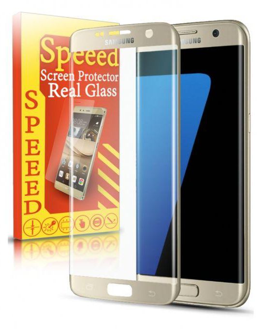 Speeed HD Ultra-Thin Curved Glass Screen Protector for Samsung Galaxy S7 Edge - Gold