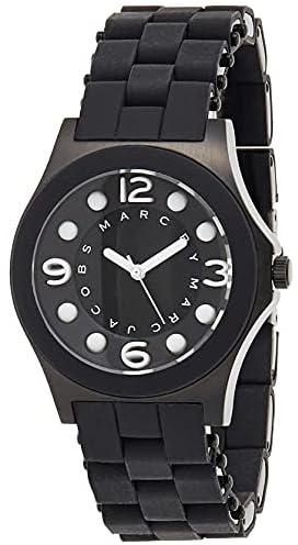 Marc by Marc Jacobs Women's Black Dial Silicone Band Watch - Mbm2528