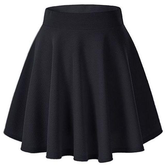 Ninoz Trendy High Waist Flared Skirt - Black