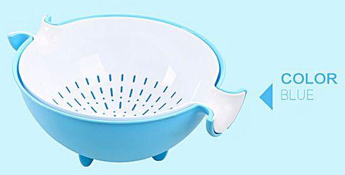 Kokobuy Double Layer Simple Kitchen Plastic Drain Basket Fruit Vegetables Basin Basket