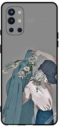 Protective Case Cover For OnePlus 9R Cap Girl Wearing Floral Coat