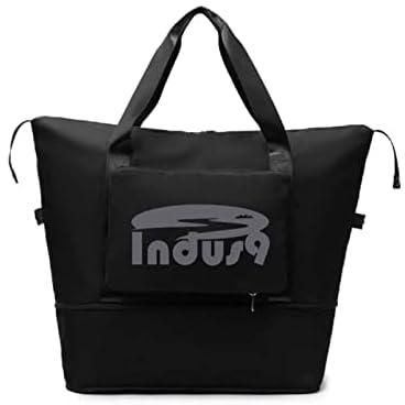Indus9 Oxford Large Capacity Waterproof Foldable | Lightweight | Expandable Luggage | travel bag | Multipurpose, Unisex Sports Duffle bag, Gym Travel bag, for men and women, youth