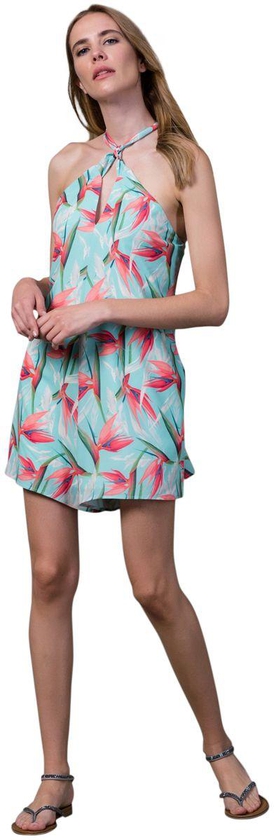 Milla by Trendyol MLWSS16LJ3821 Floral Jumpsuit for Women - 34 EU, Multi Color