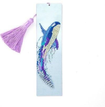 5D DIY Diamond Painting Bookmarks Dolphin with Tassel Arts Crafts Set Multicolour 21.00 x 1.00 x 6.00cm
