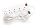 Legrand Power Extension Cord 5 Sockets 3M Long Cord White